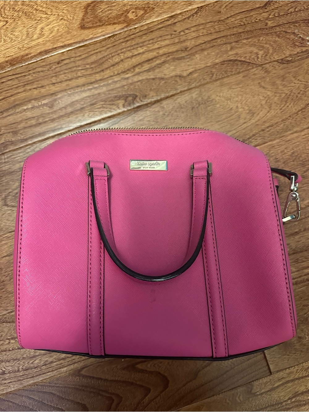 kate spade Pink Dome Satchel with Gold Hardware